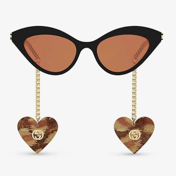 NWT Gucci GG0978S-002 Black Gold Cat Eye 52mm Sunglasses main image 9